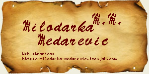 Milodarka Medarević vizit kartica